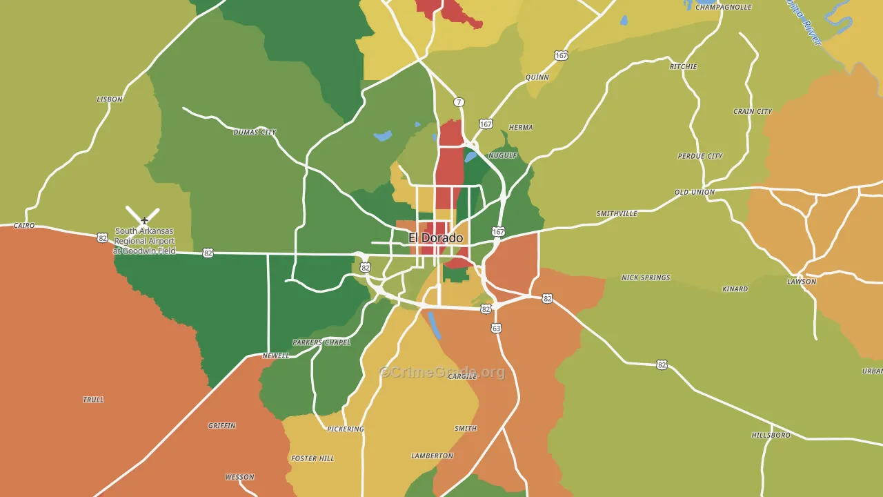 71730, AR Map of Theft Rates