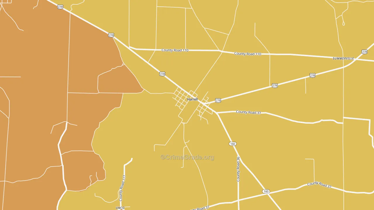 71745, AR Map of Theft Rates