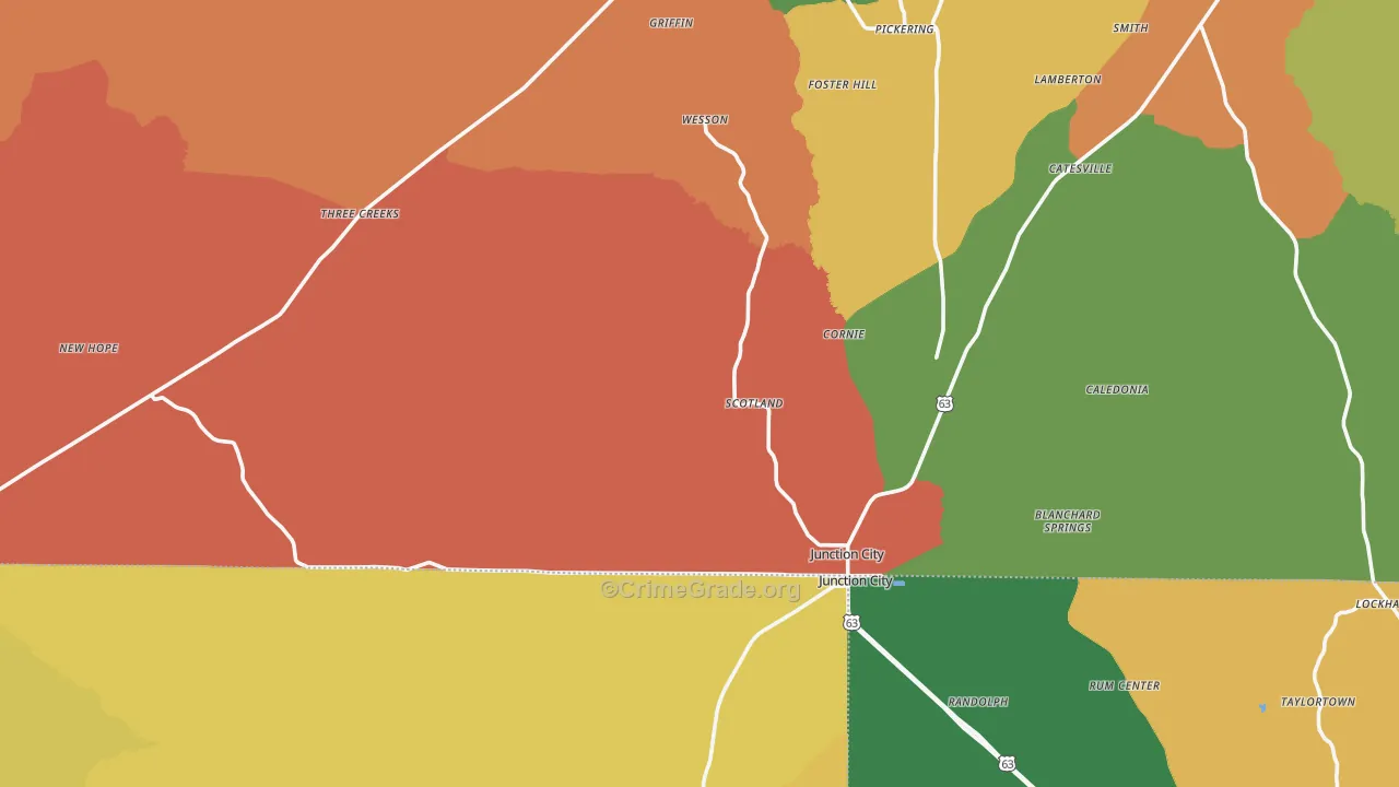 71749, AR Map of Theft Rates