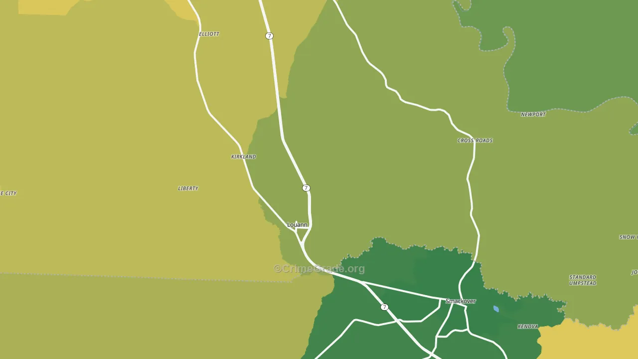 71751, AR Map of Theft Rates