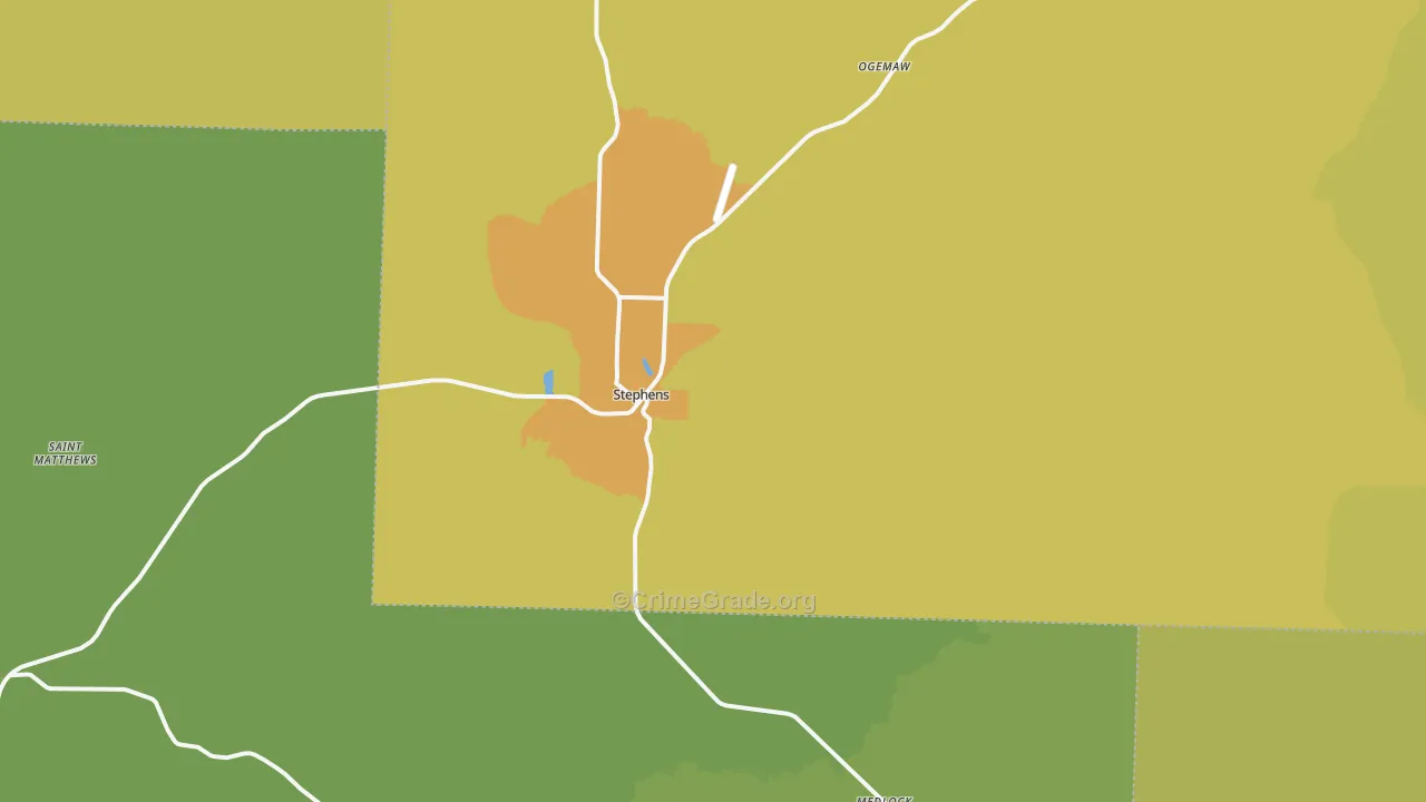 71764, AR Map of Theft Rates