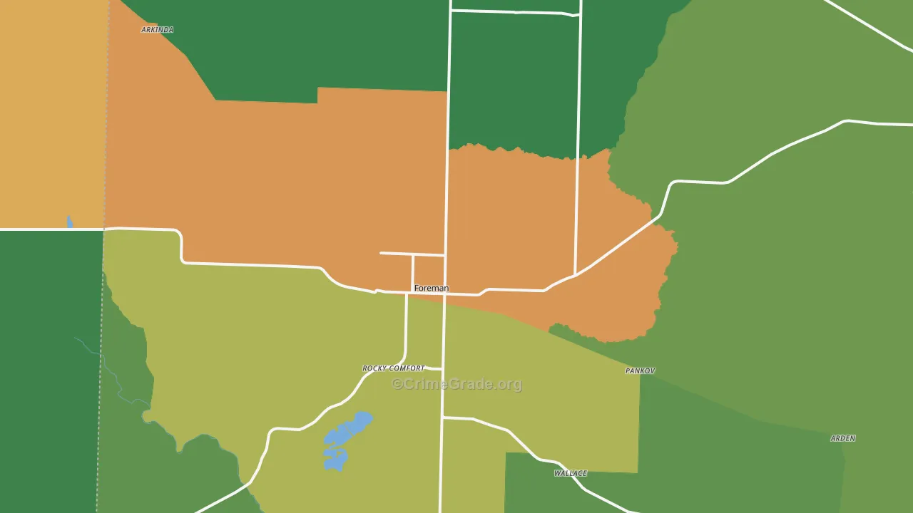 71836, AR Map of Theft Rates