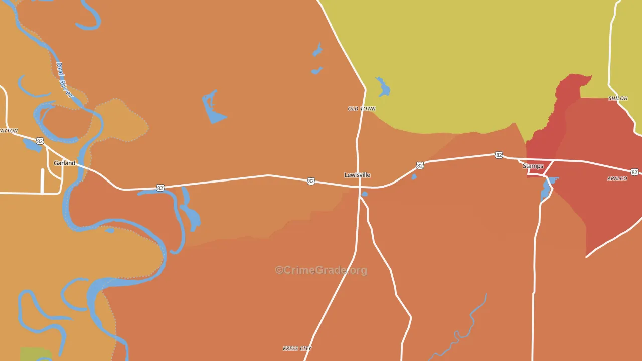 71845, AR Map of Theft Rates