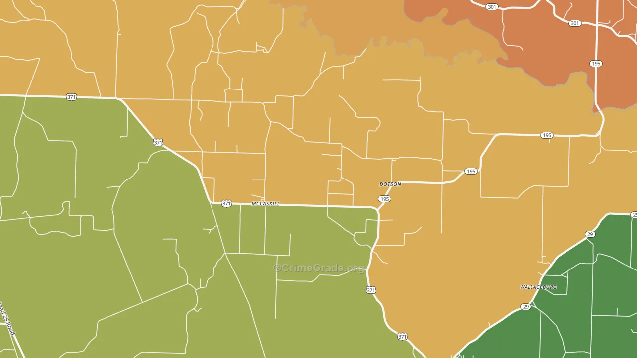 71847, AR Map of Theft Rates