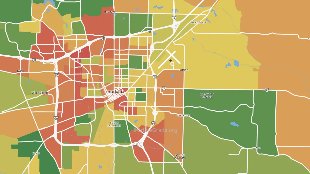 71854, AR Map of Theft Rates