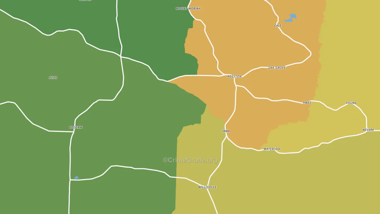 71858, AR Map of Theft Rates