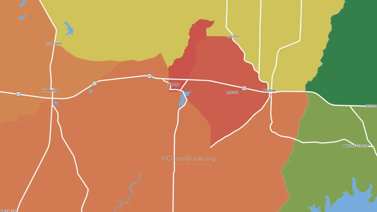 71860, AR Map of Theft Rates