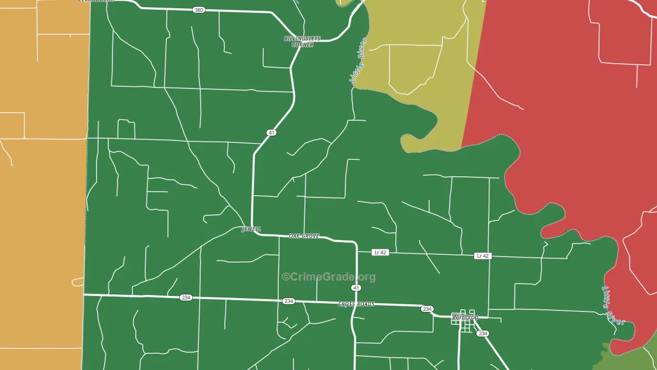 71866, AR Map of Theft Rates