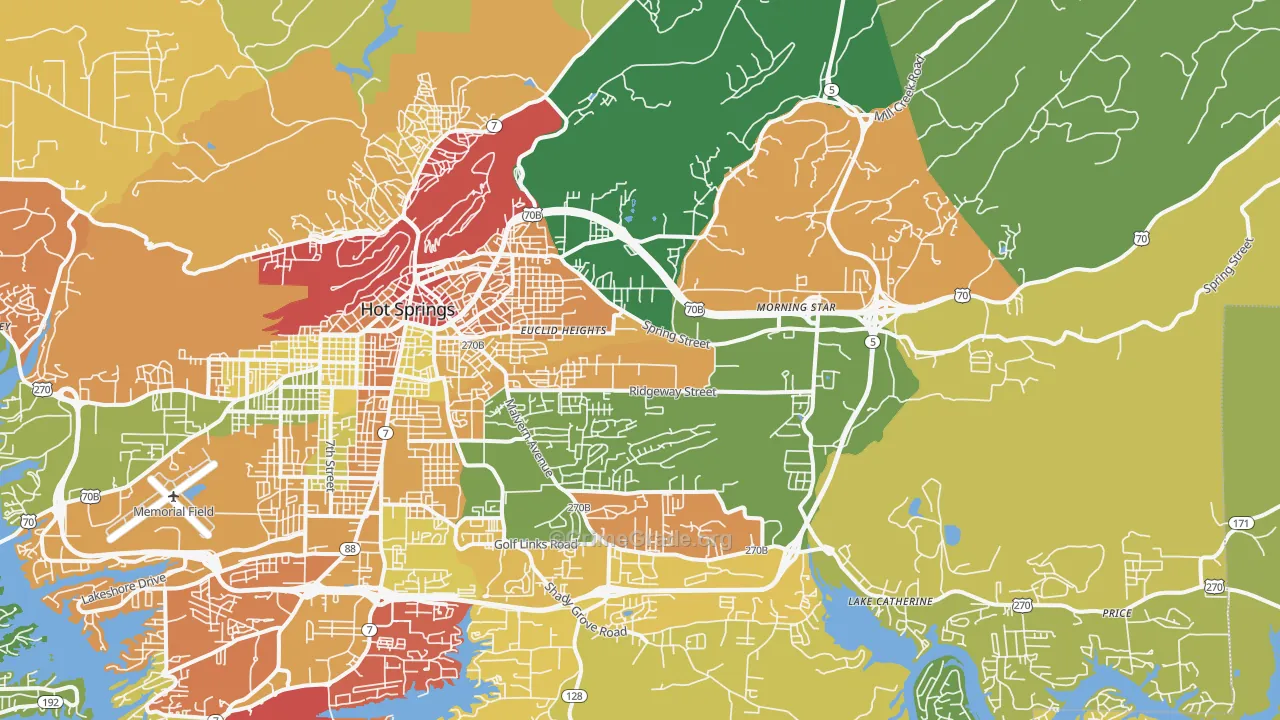 71901, AR Map of Theft Rates