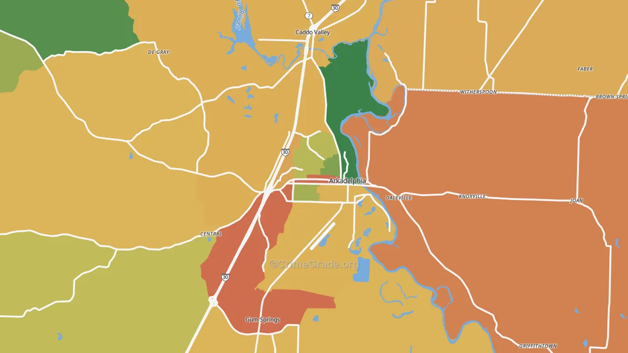 71923, AR Map of Theft Rates