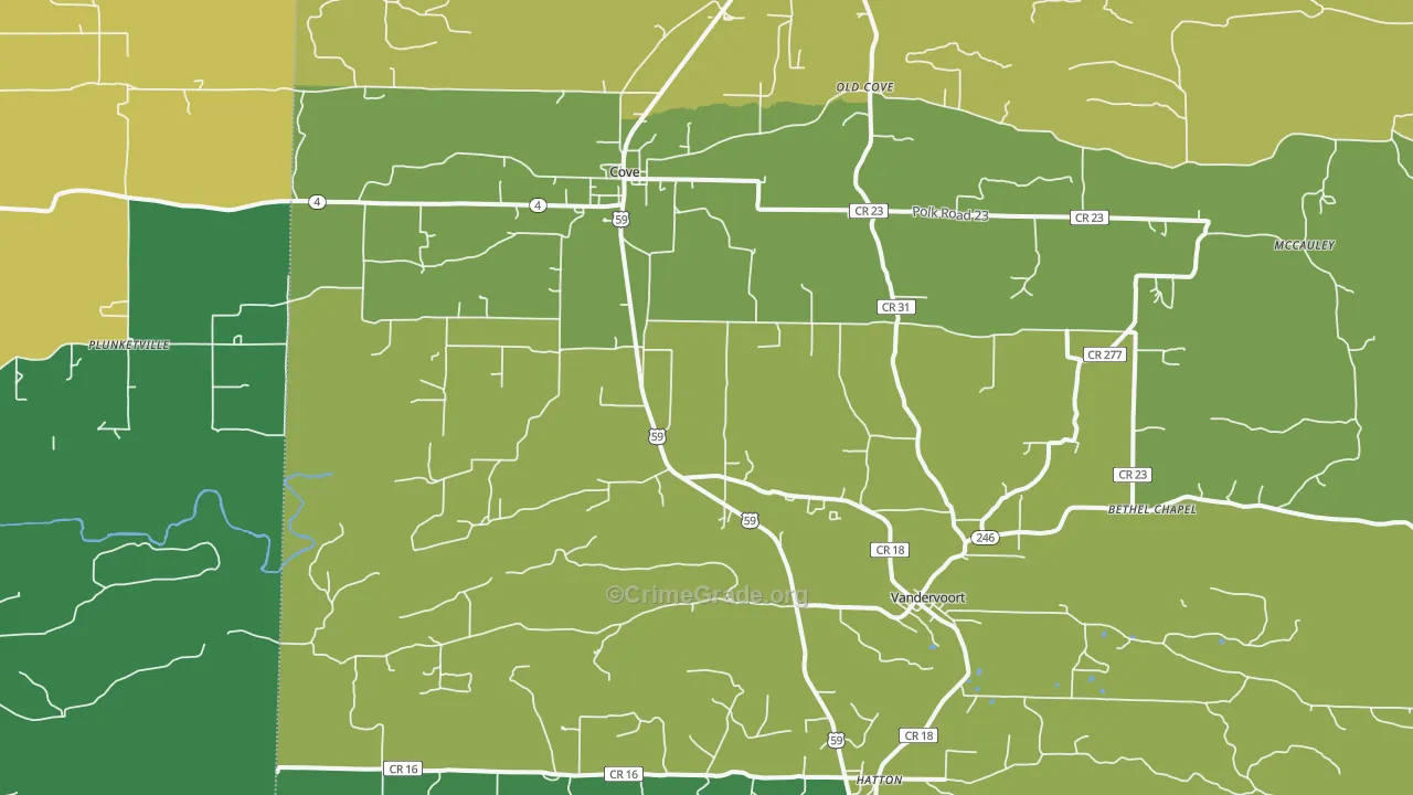71937, AR Map of Theft Rates