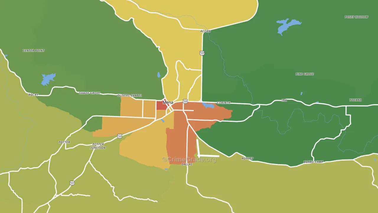 71953, AR Map of Theft Rates