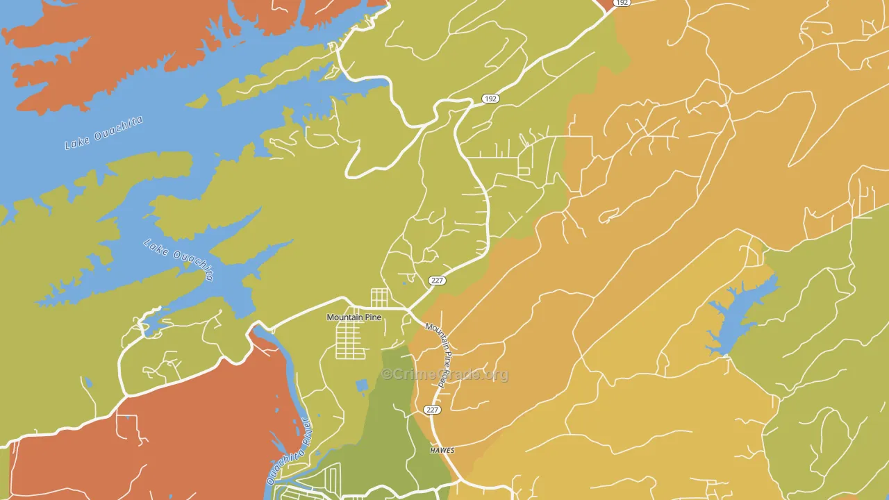 71956, AR Map of Theft Rates