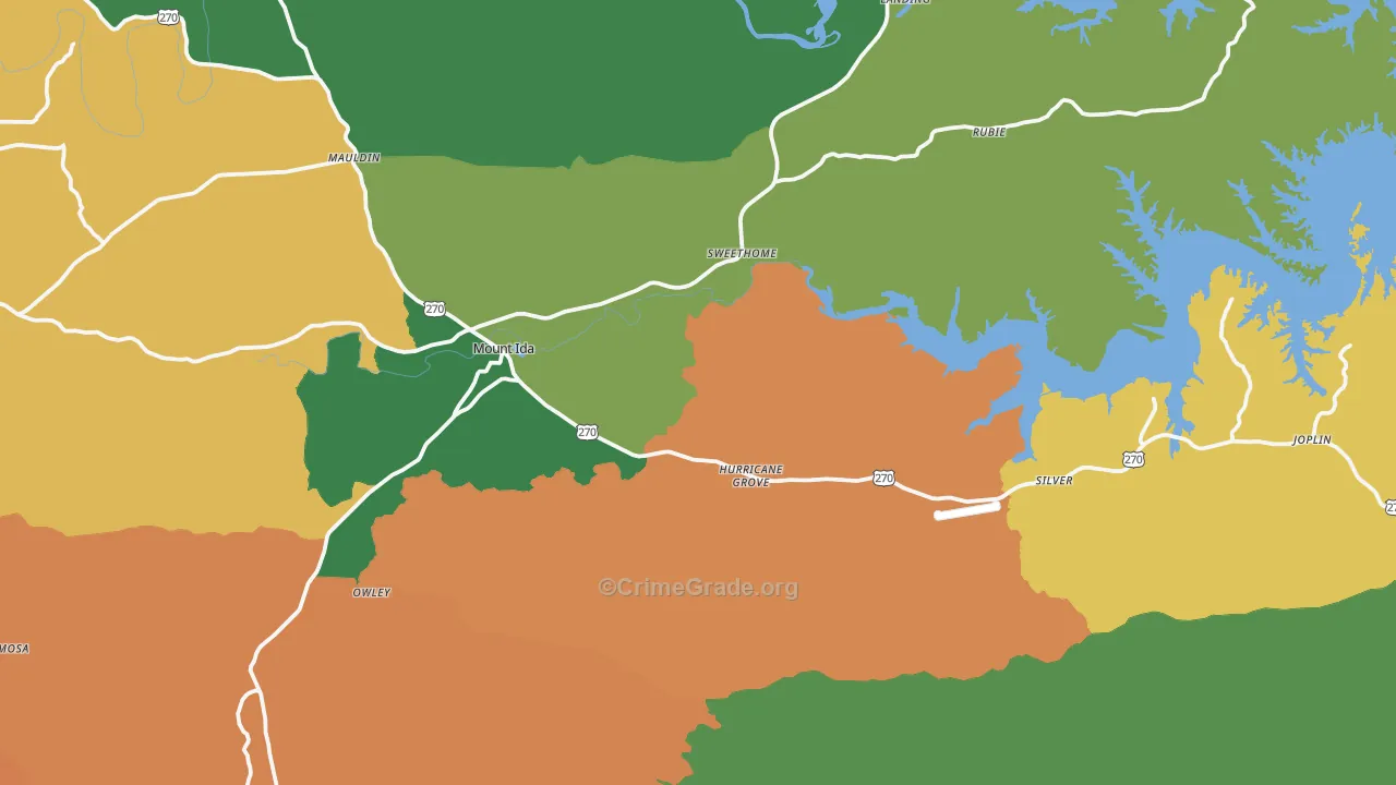 71957, AR Map of Theft Rates