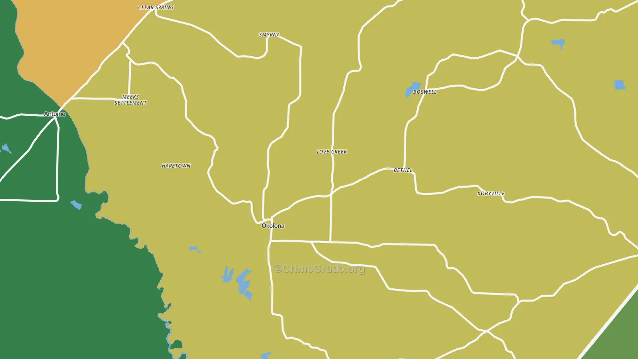 71962, AR Map of Theft Rates