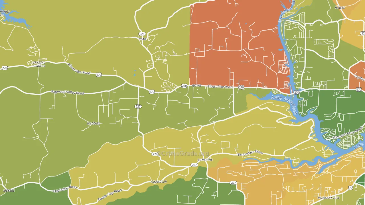 71968, AR Map of Theft Rates