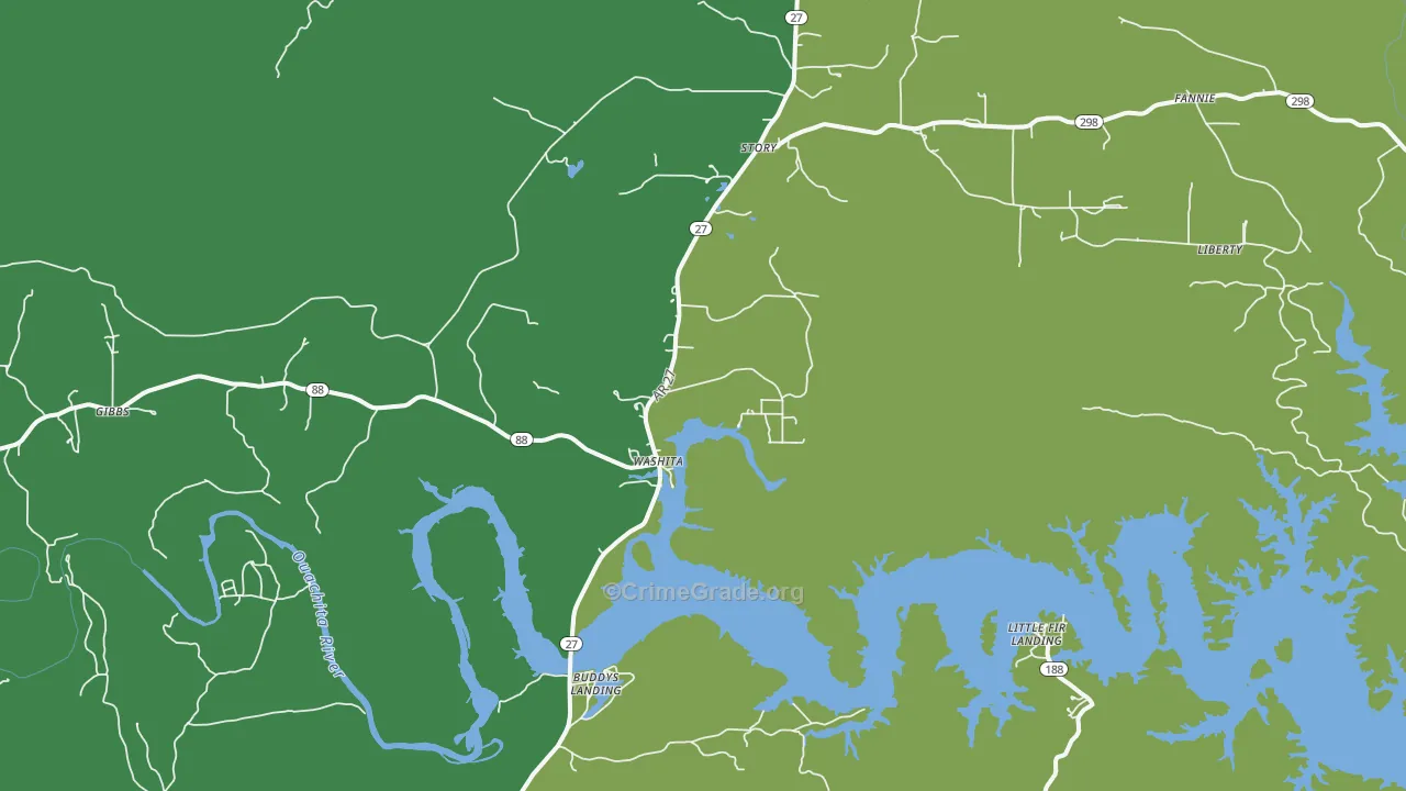 71970, AR Map of Theft Rates