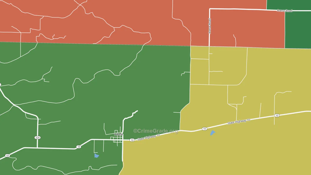 72001, AR Map of Theft Rates