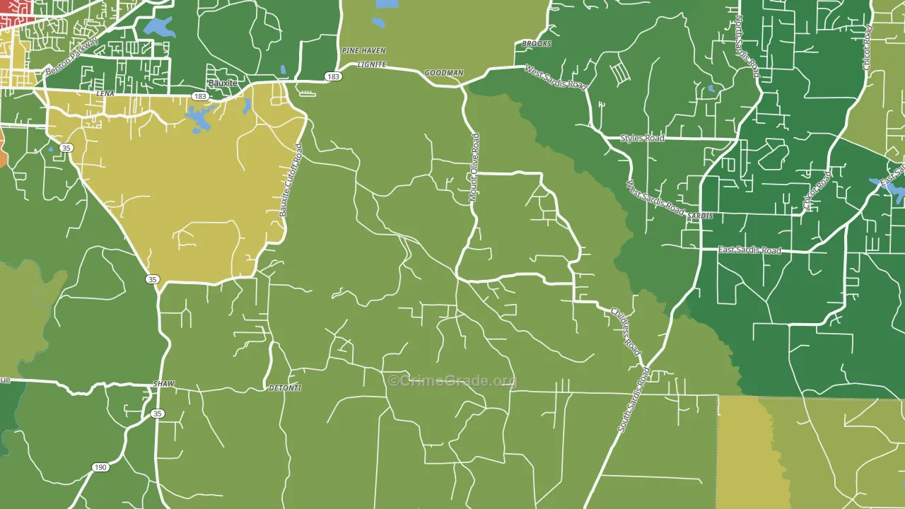 72011, AR Map of Theft Rates