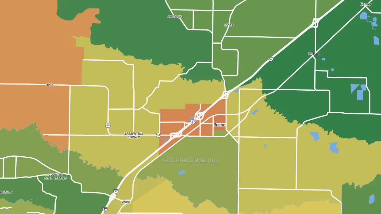72012, AR Map of Theft Rates