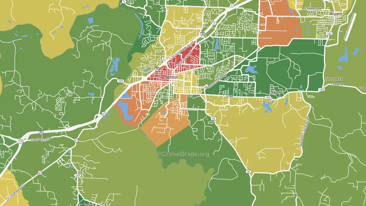 72015, AR Map of Theft Rates