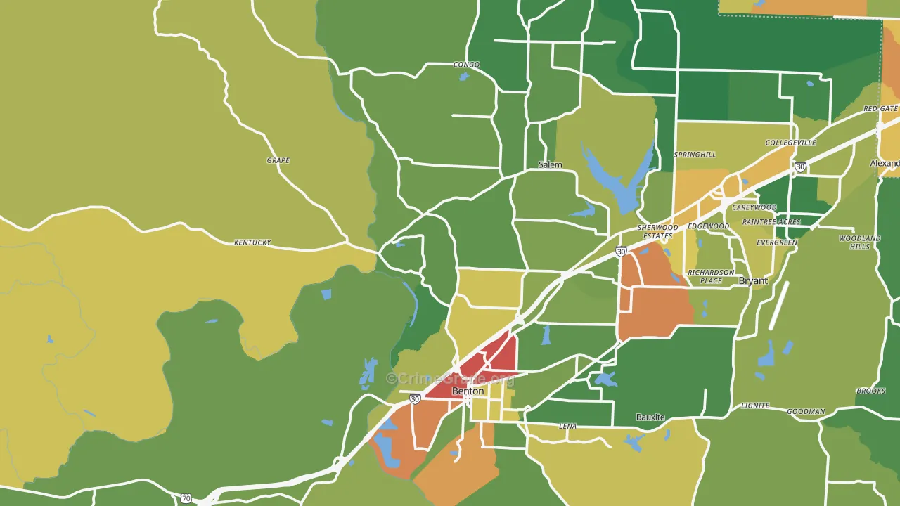72019, AR Map of Theft Rates
