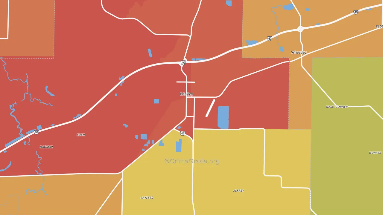 72021, AR Map of Theft Rates