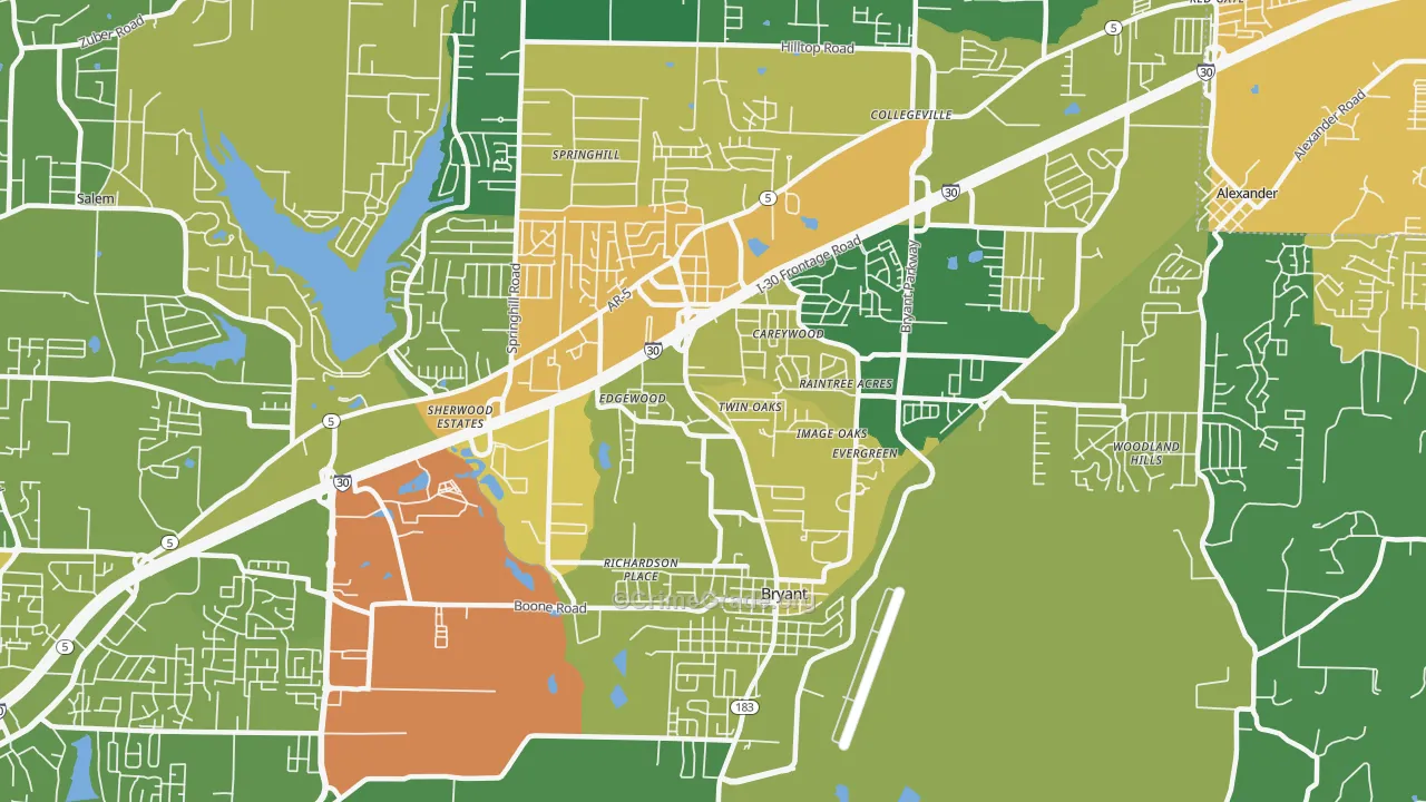 72022, AR Map of Theft Rates