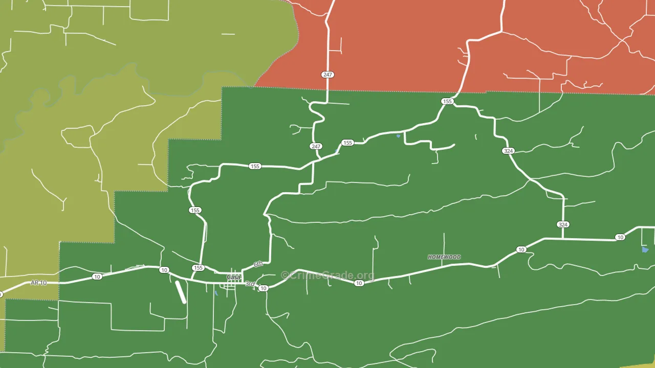 72025, AR Map of Theft Rates