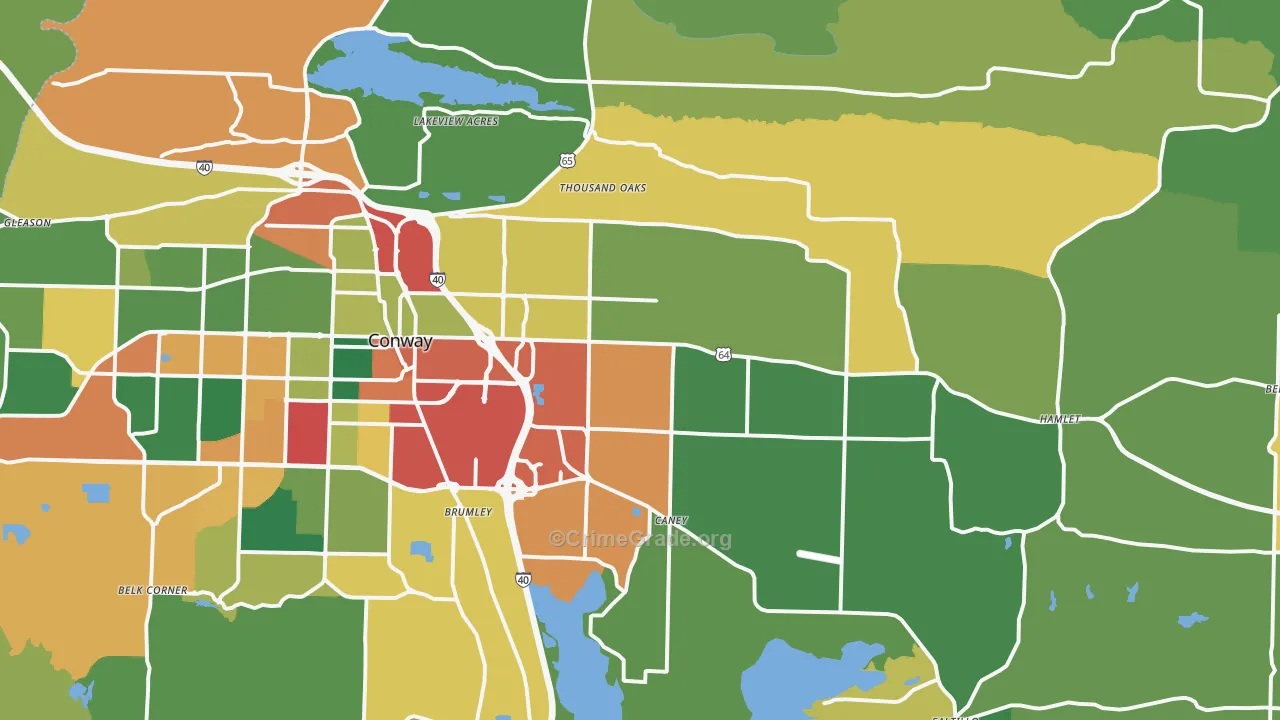 72032, AR Map of Theft Rates