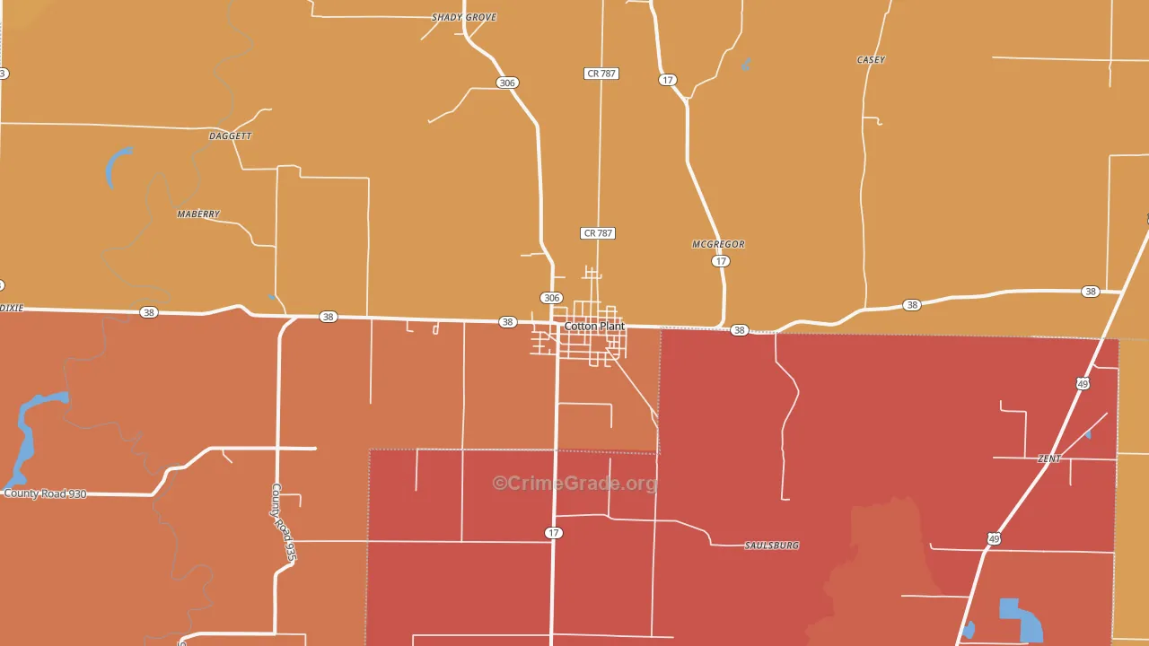 72036, AR Map of Theft Rates