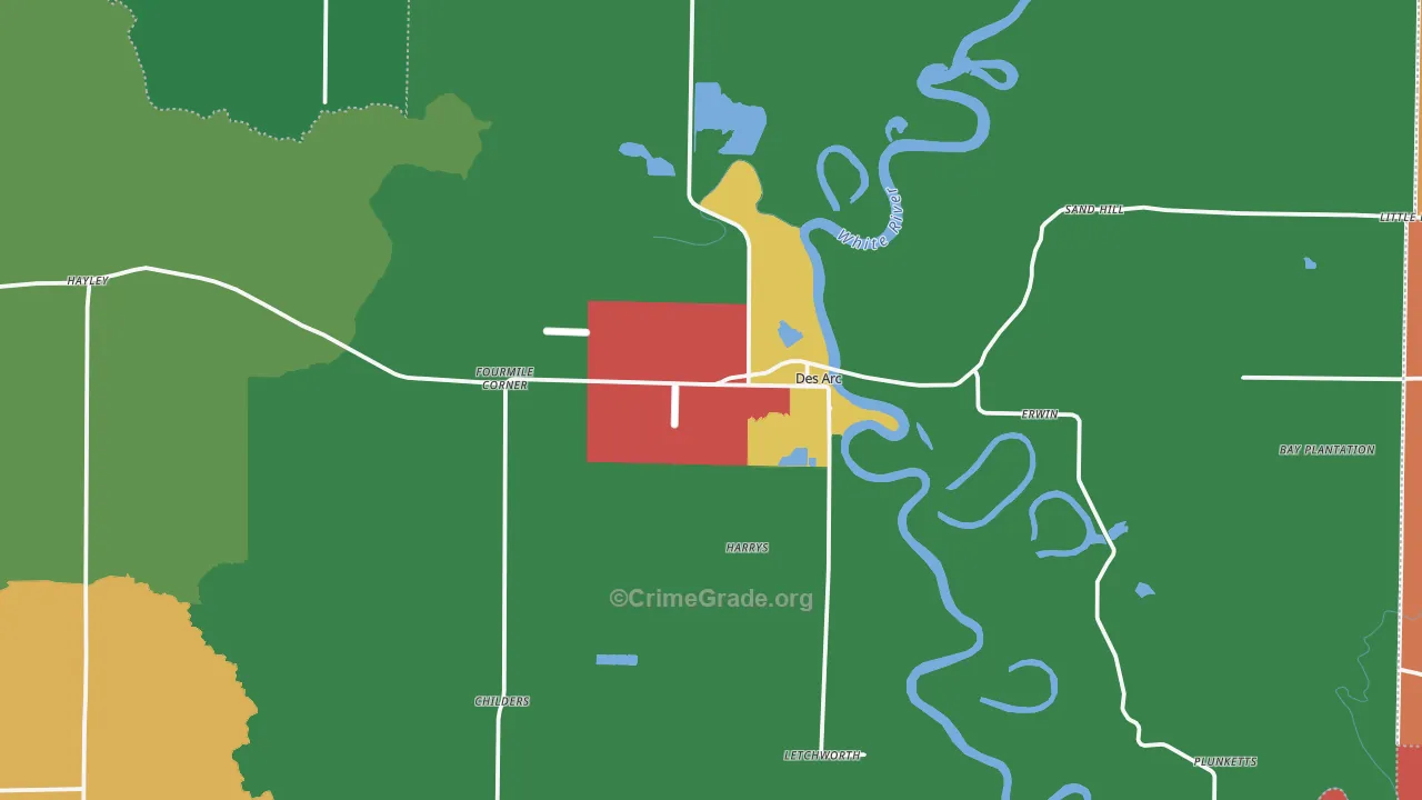 72040, AR Map of Theft Rates