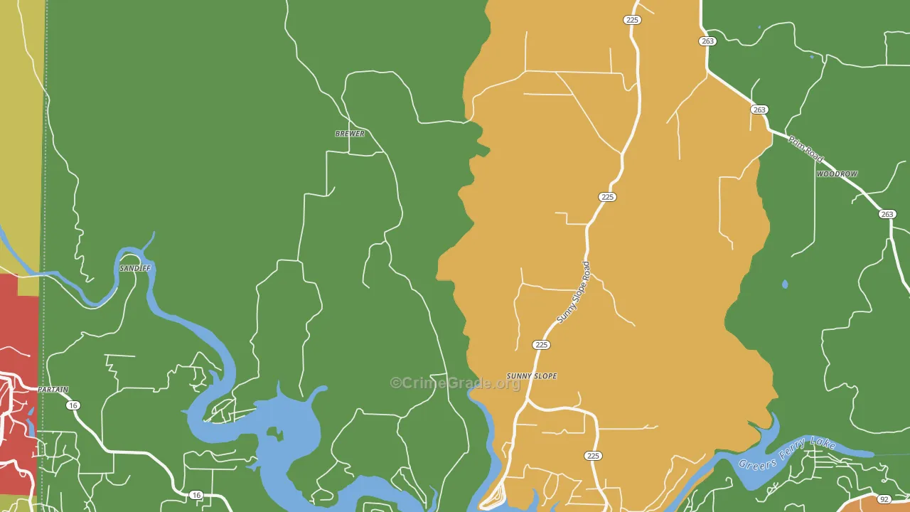 72044, AR Map of Theft Rates