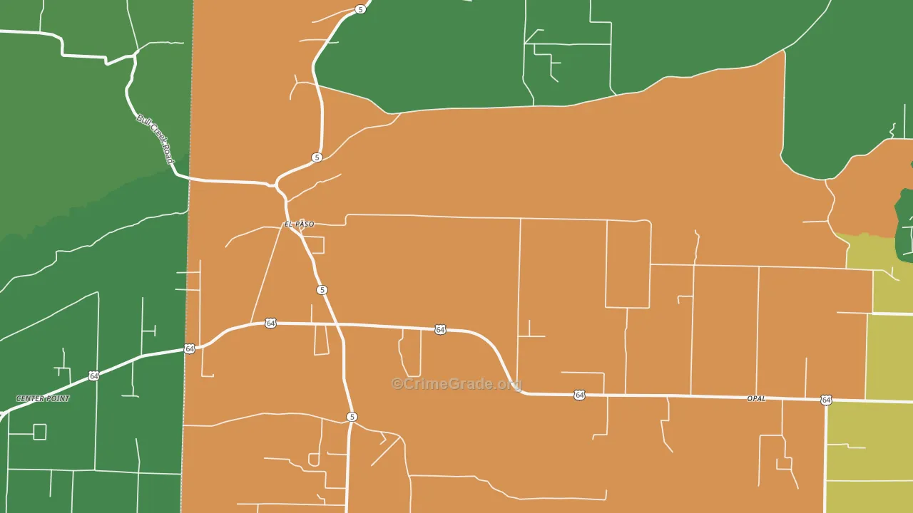 72045, AR Map of Theft Rates