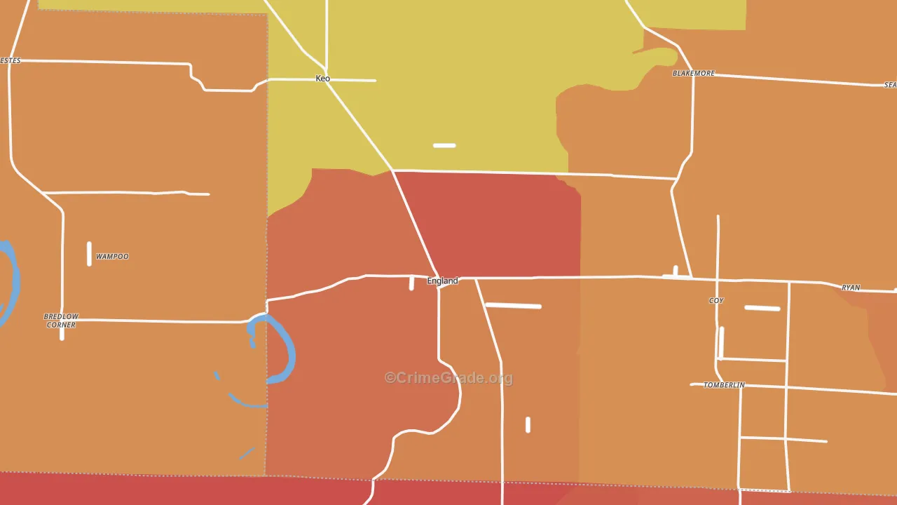 72046, AR Map of Theft Rates