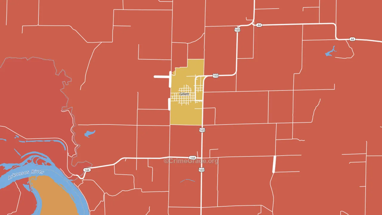 72055, AR Map of Theft Rates