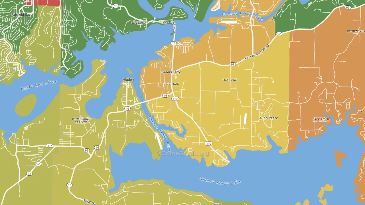 72067, AR Map of Theft Rates