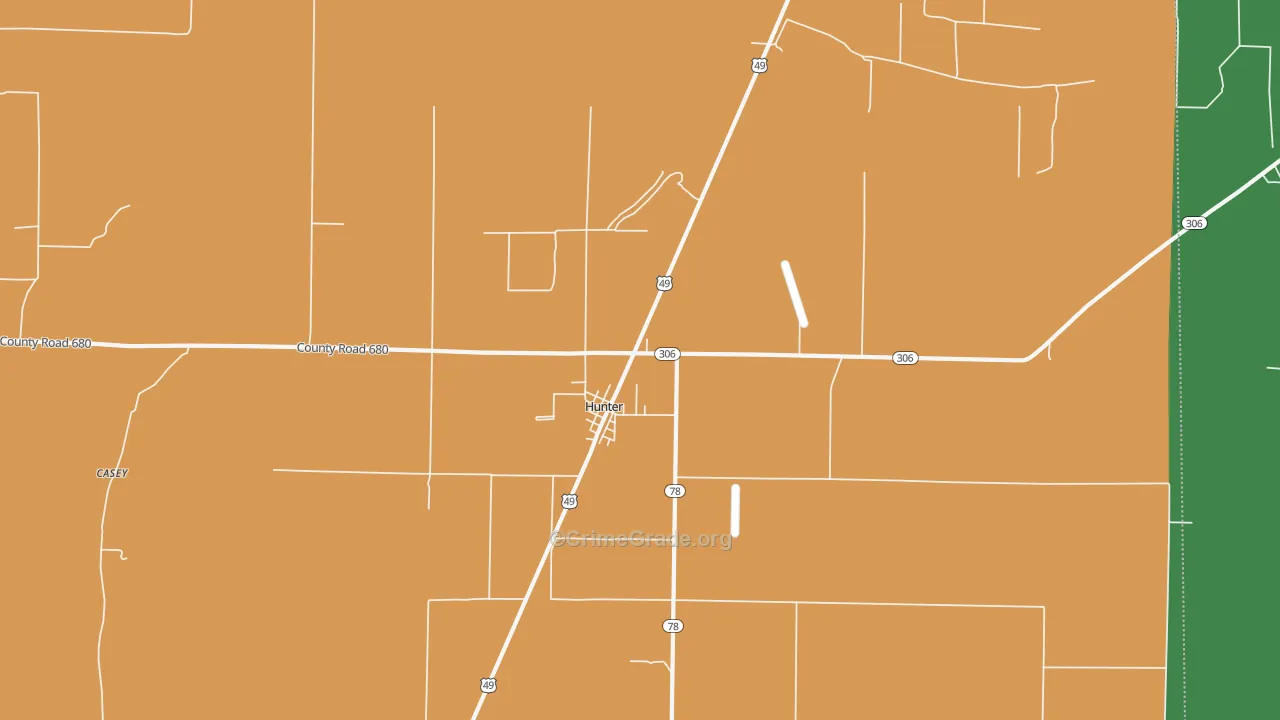 72074, AR Map of Theft Rates