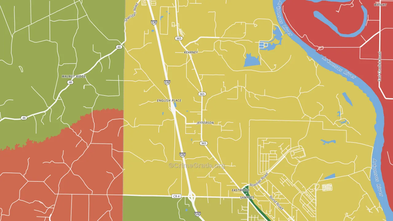 72079, AR Map of Theft Rates