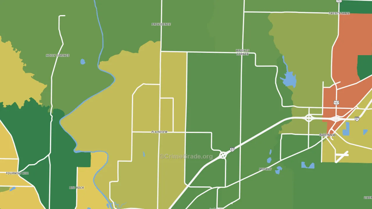 72081, AR Map of Theft Rates