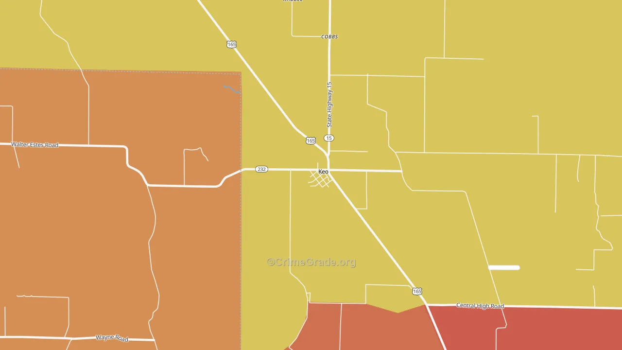 72083, AR Map of Theft Rates