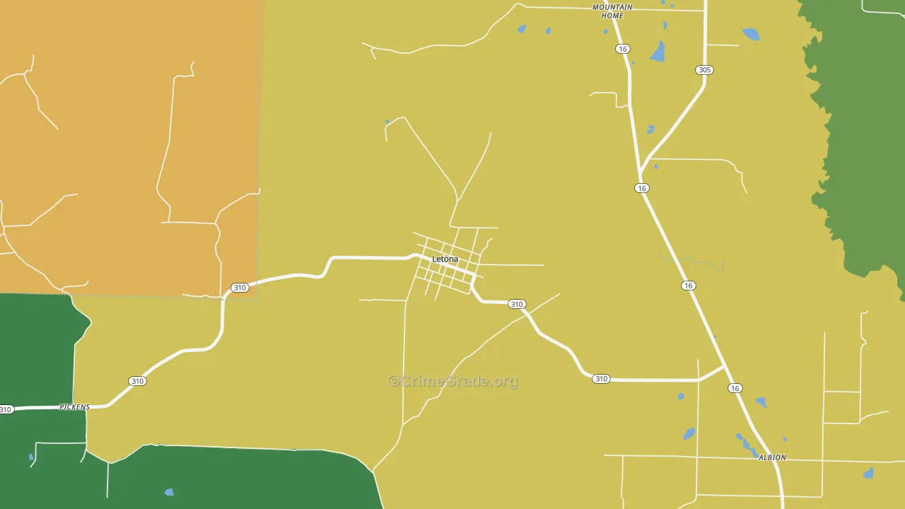 72085, AR Map of Theft Rates