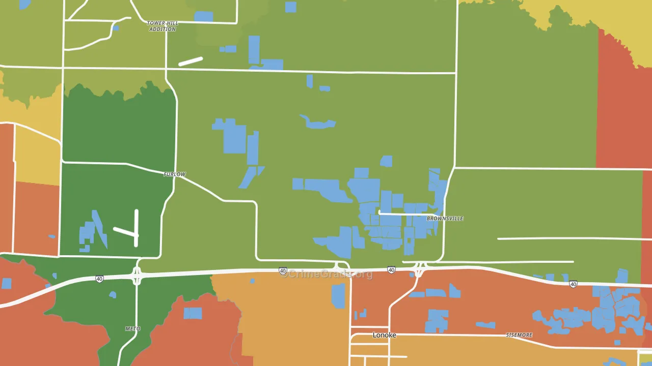 72086, AR Map of Theft Rates
