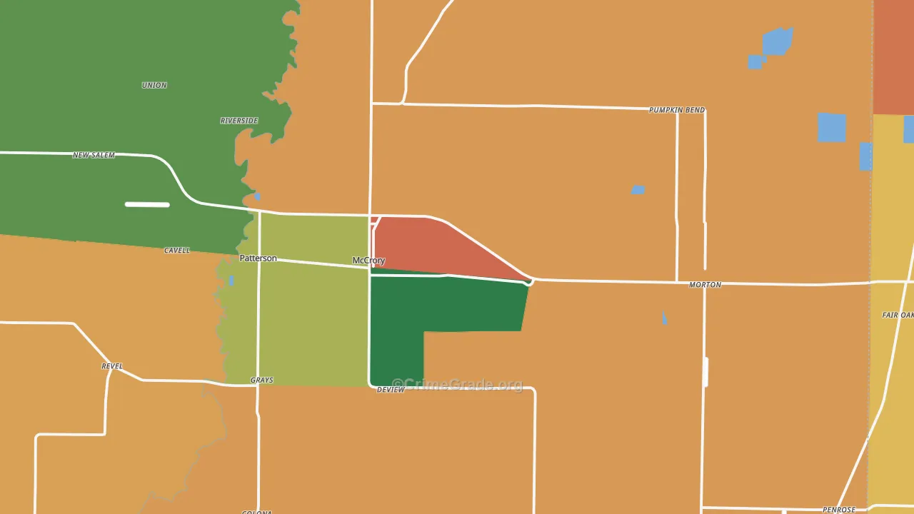 72101, AR Map of Theft Rates