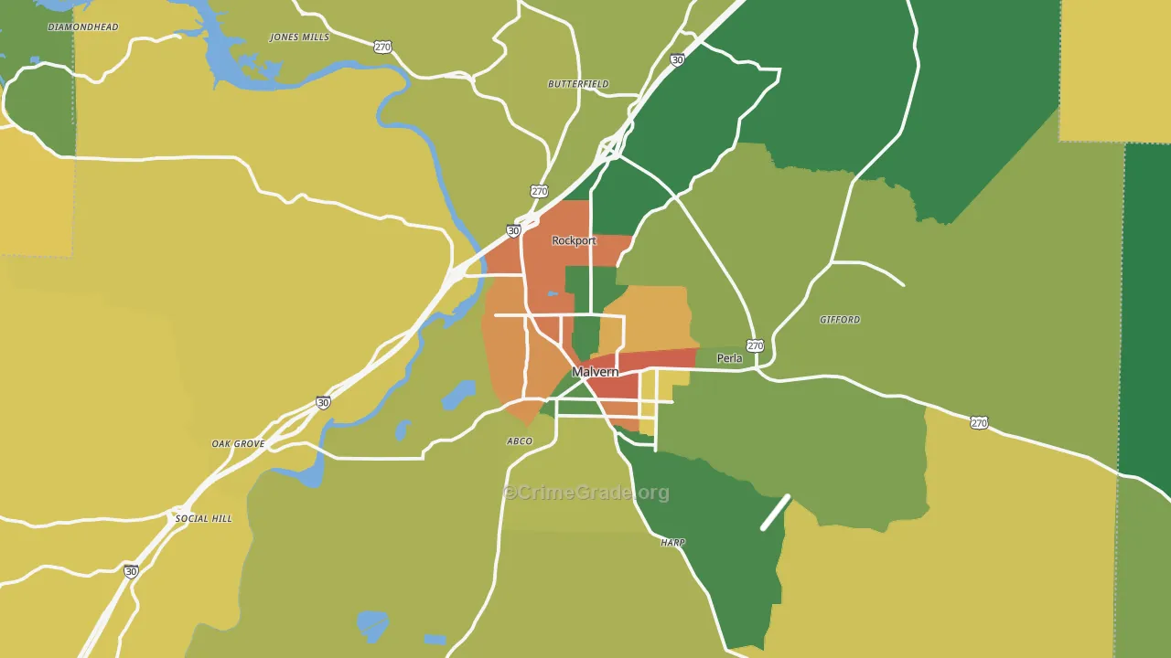 72104, AR Map of Theft Rates