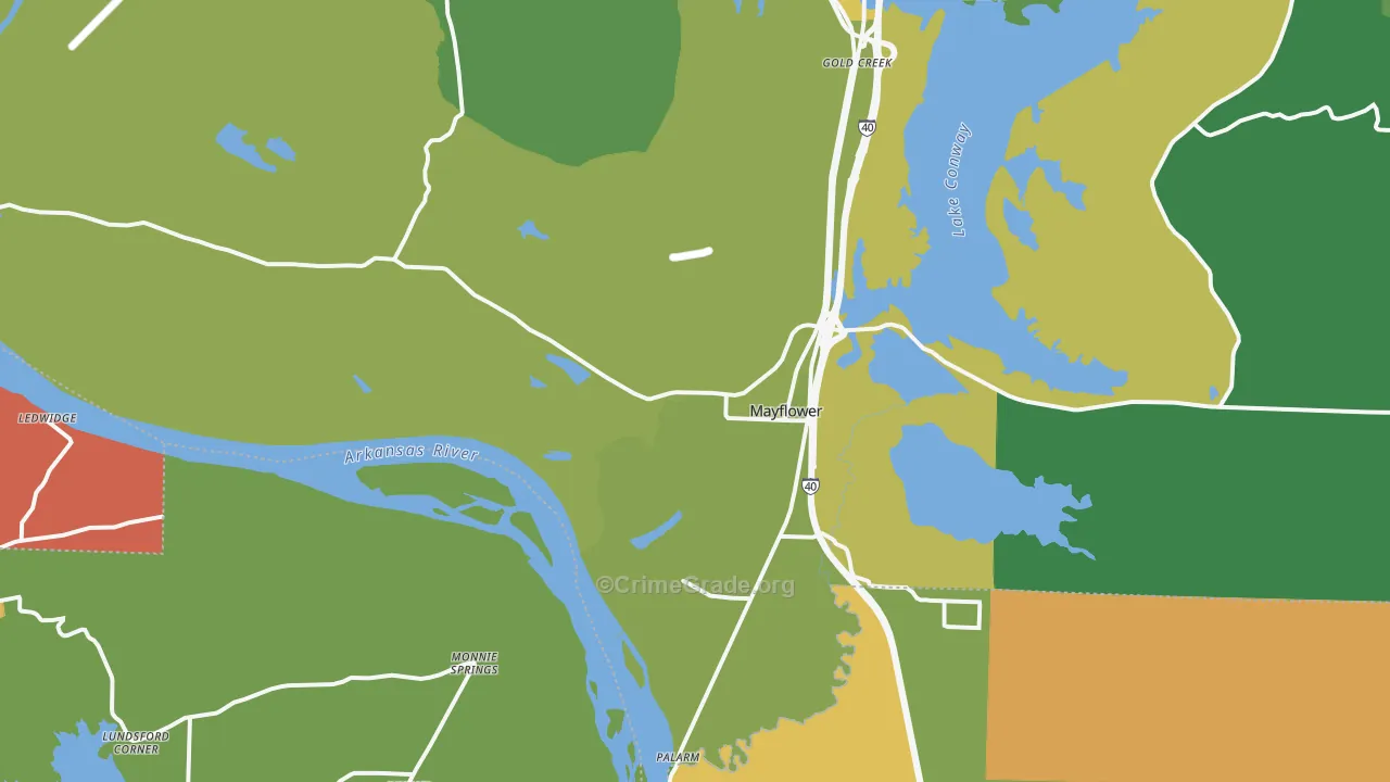 72106, AR Map of Theft Rates