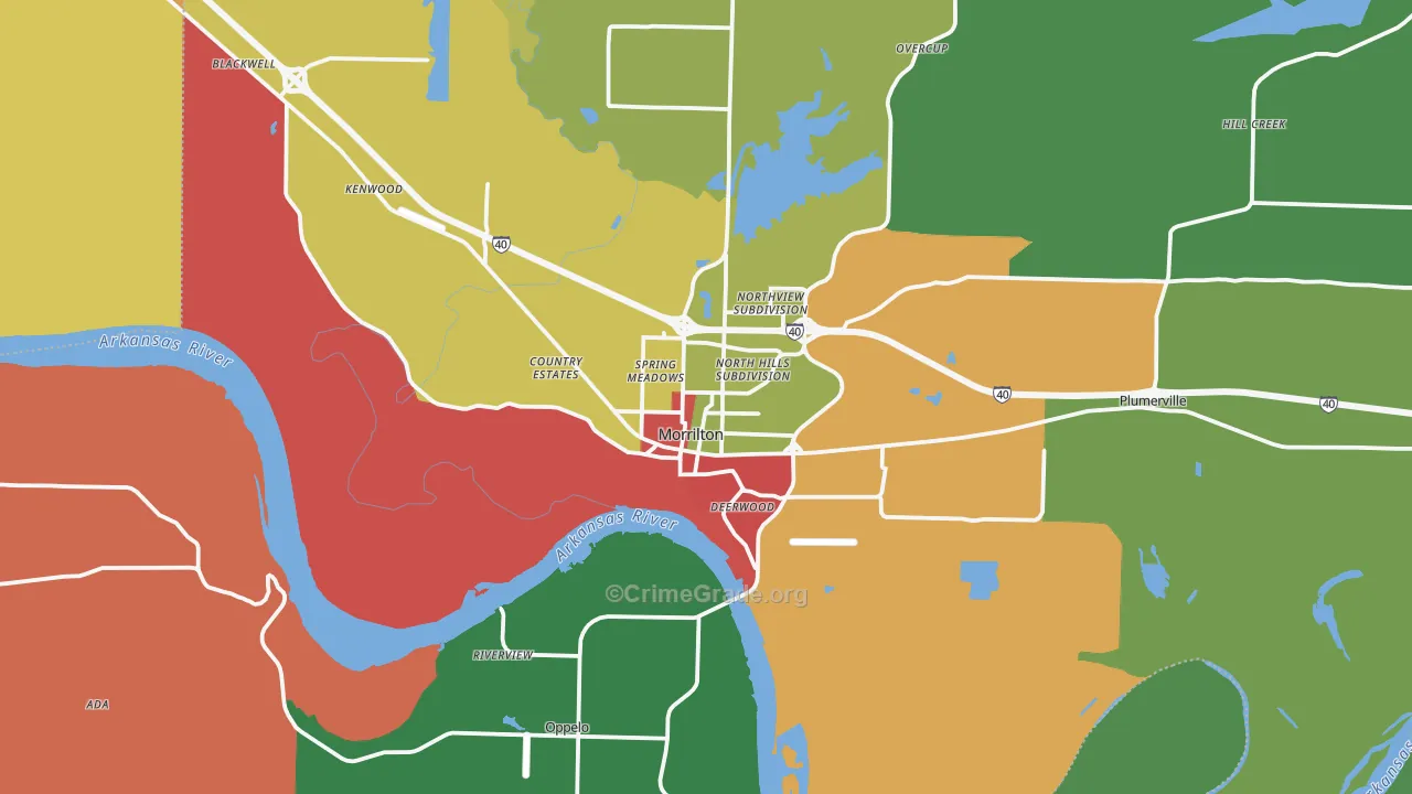 72110, AR Map of Theft Rates