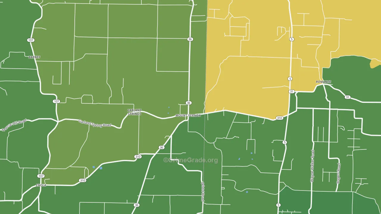 72111, AR Map of Theft Rates