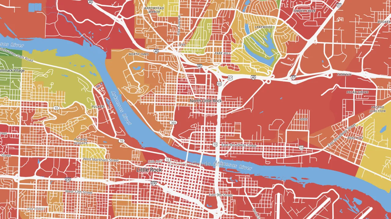 72114, AR Map of Theft Rates
