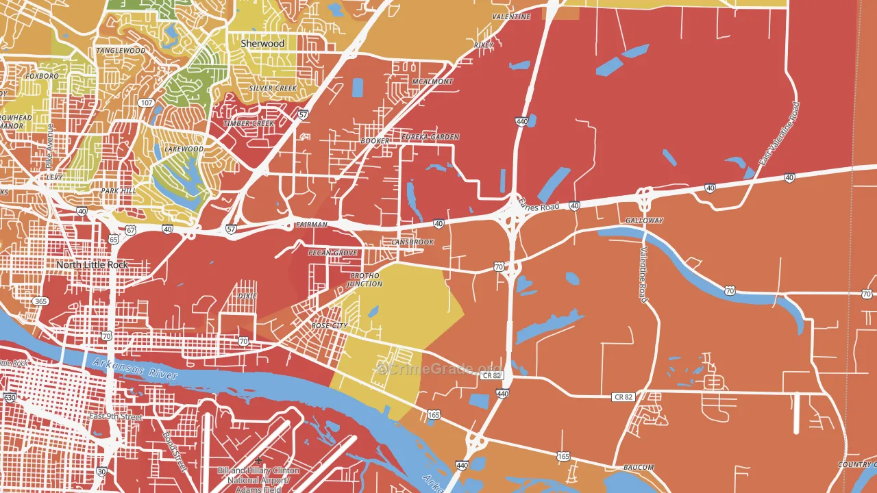 72117, AR Map of Theft Rates
